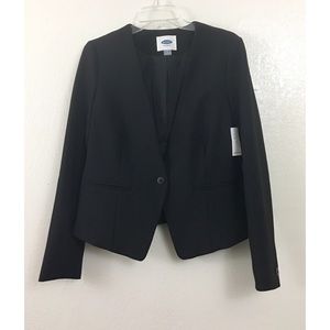 Old Navy One Button Front Black Blazer Jacket